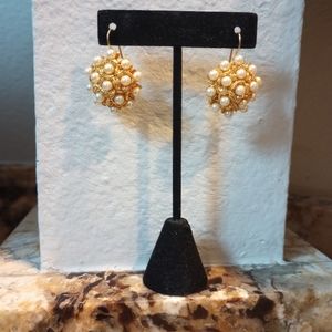 Vintage gold and pearl earrings